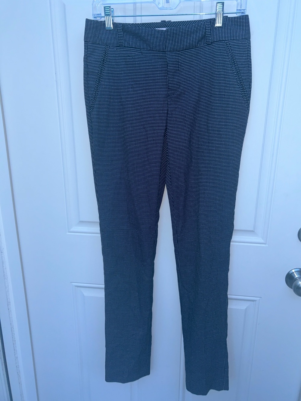 Calvin Klein Black & White Micro-Check Slim Trousers